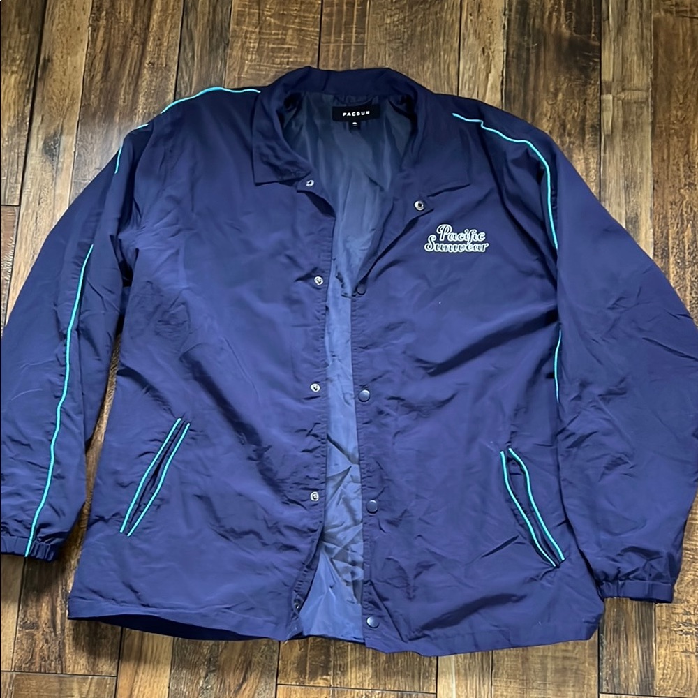 PacSun Blue Windbreaker Lightweight Jacket